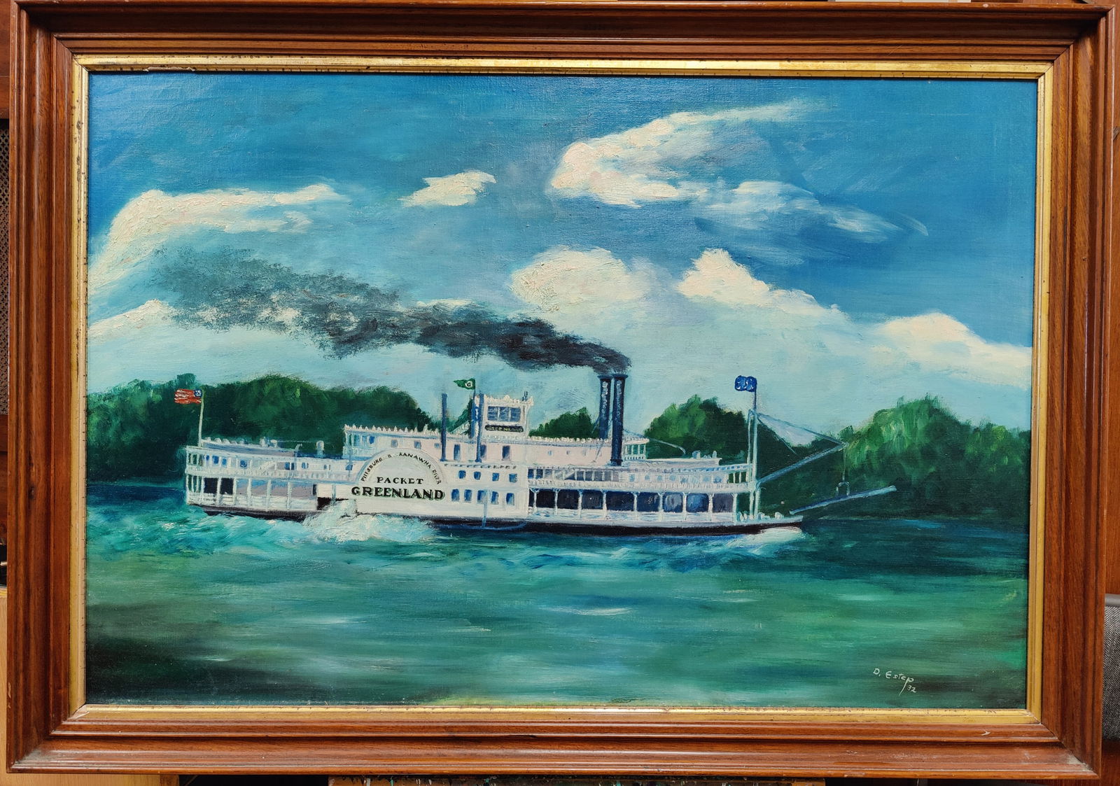 D Estep Riverboat Steamship Packet Greenland Painting (1 of 4)