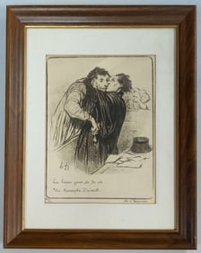After Honore Daumier L/E Lithograph Un triomphe d' avocat