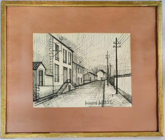 After Bernard Buffet Lithograph A Quiet Street, c. 1950s