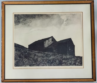 Norma Morgan L/E Engraving Titled "Moor Claimed", 1953