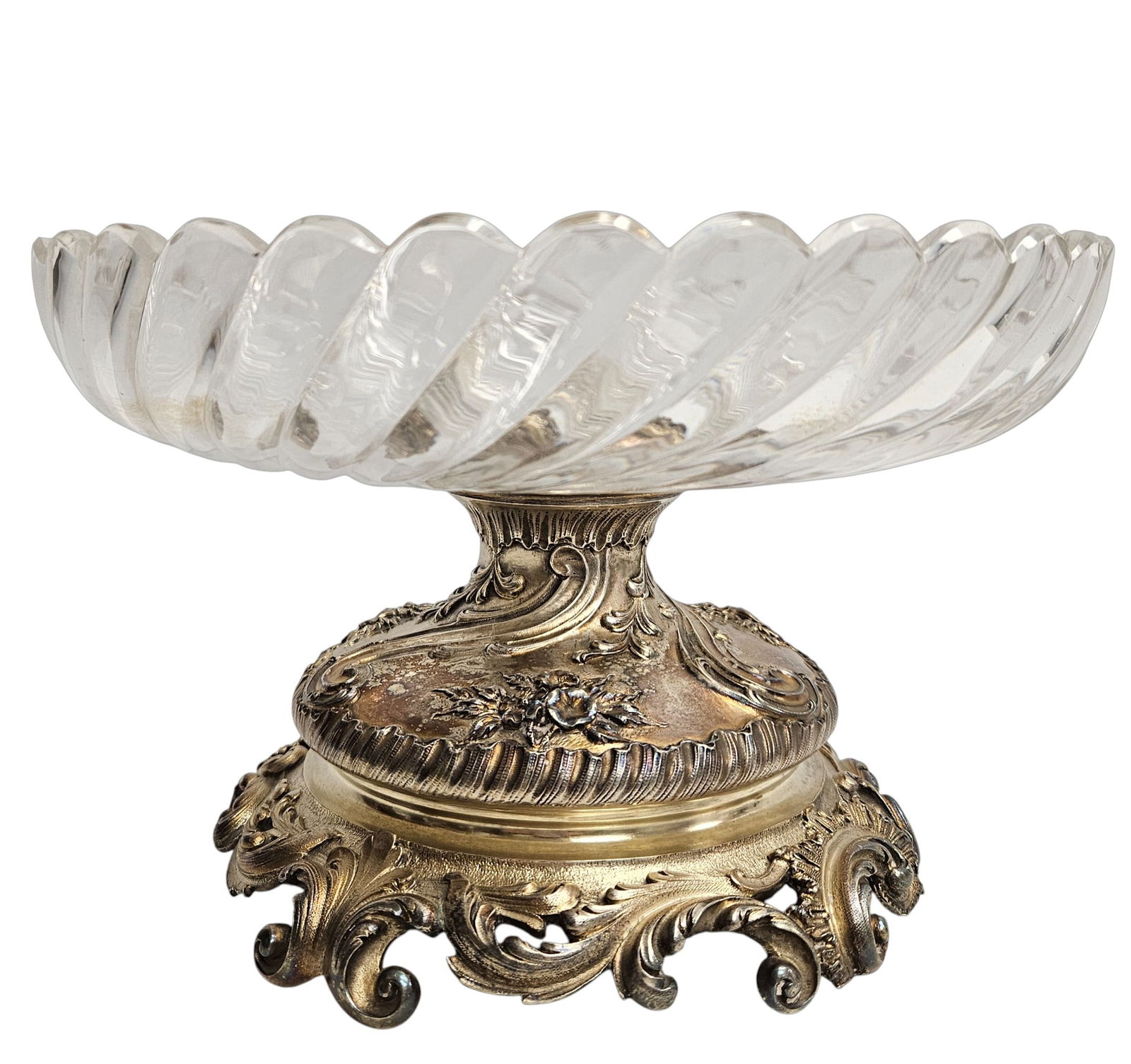 Louis XV Revival Maison Cardeilhac Crystal & Gilt Silverplate Centerbowl (1 of 9)
