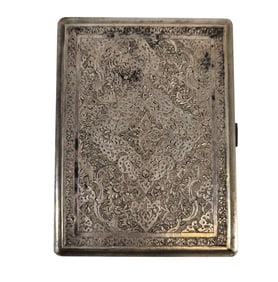 c1900 Persian Silver Cigarette Case