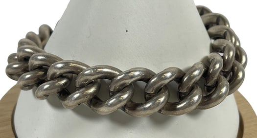 Heavy Sterling Silver Men's Link Bracelet
