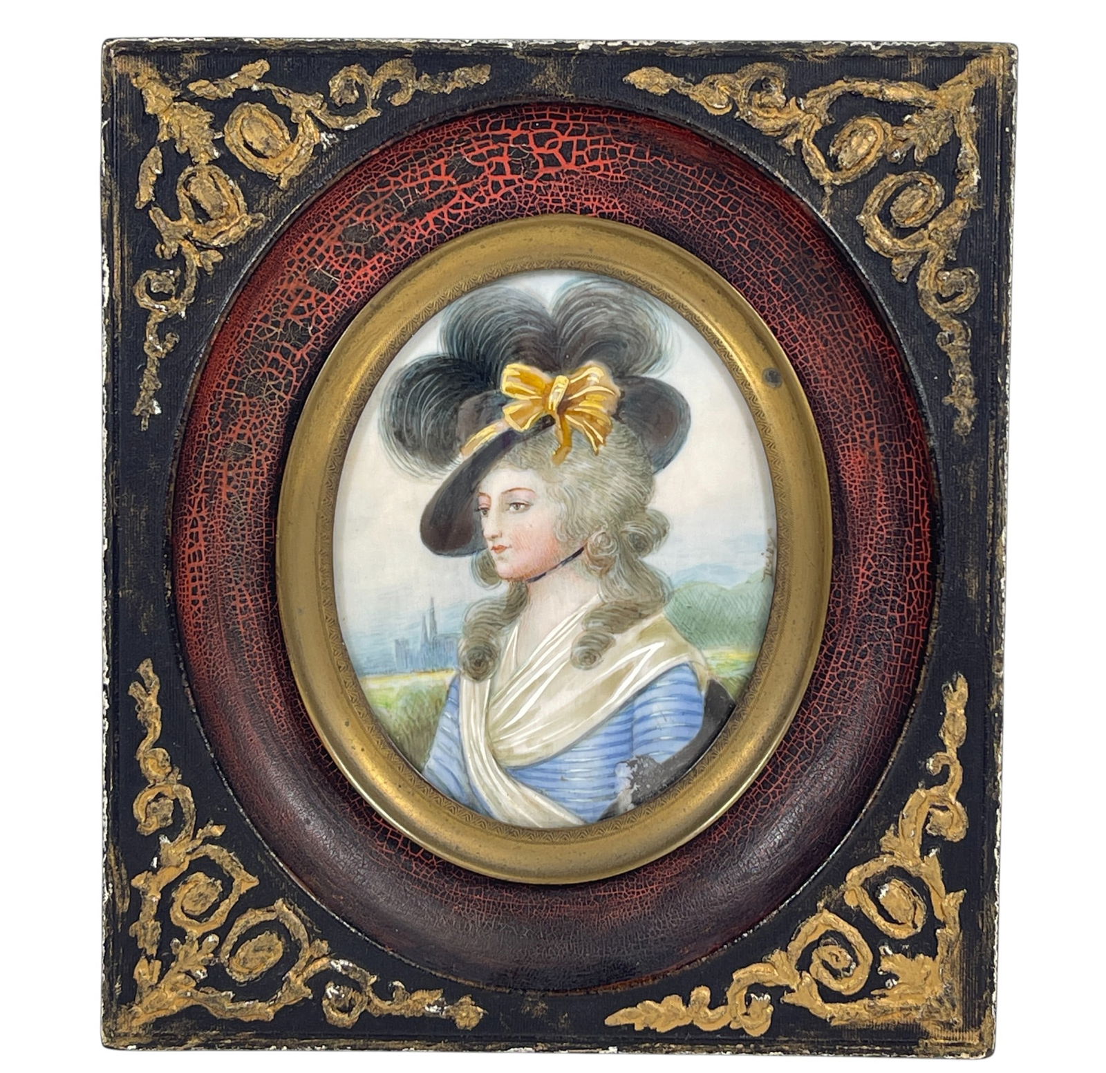 19th Century Portrait Miniature Signed Daisy (1 of 4)