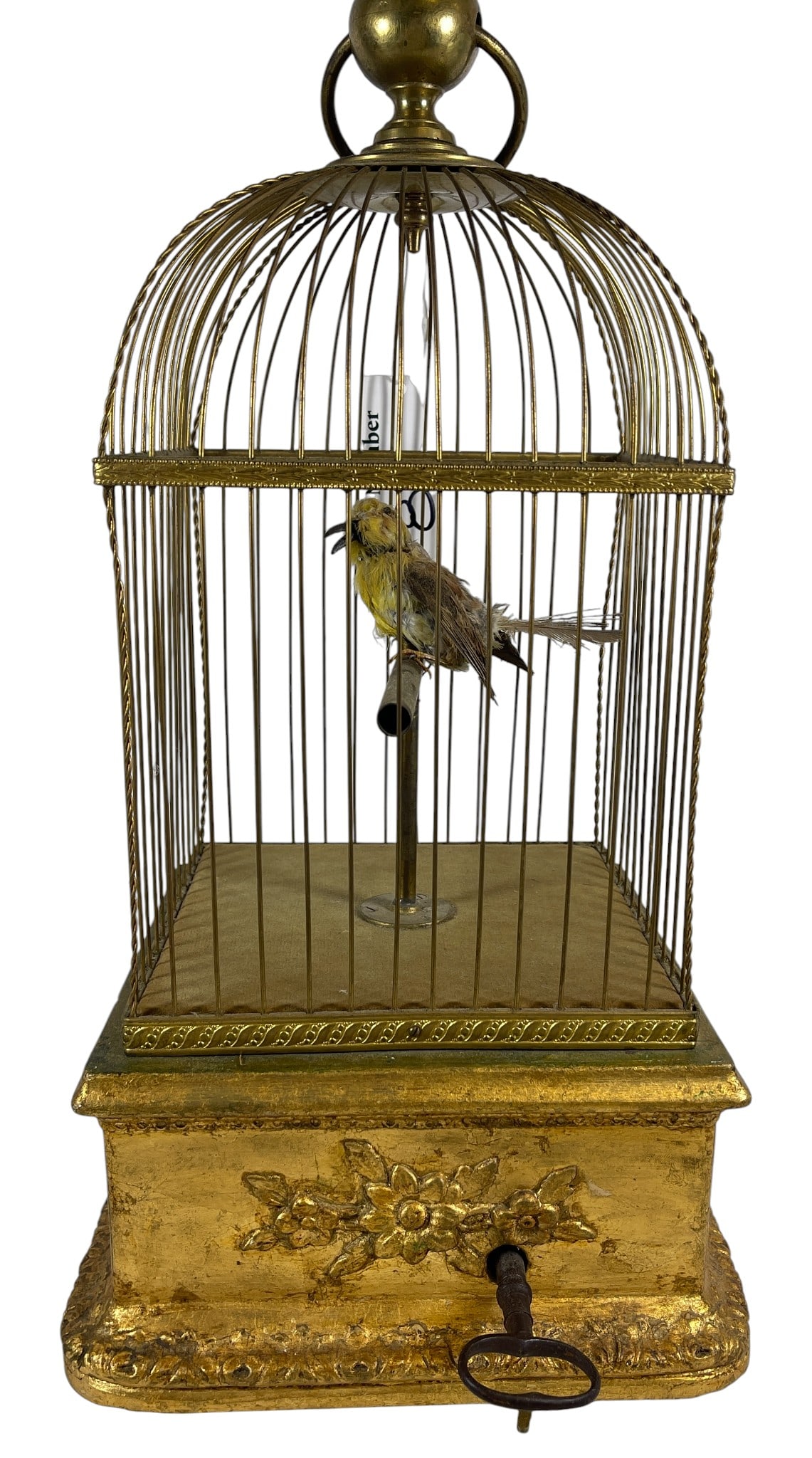19th Century Wind Up Automaton Bird in Cage (1 of 7)