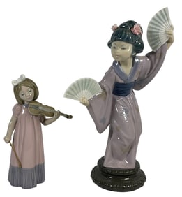 (2) Vintage Lladro Figurines