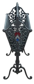 Vintage Cast Iron Magazine Stand