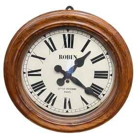 19th Century French Oak Wall Clock