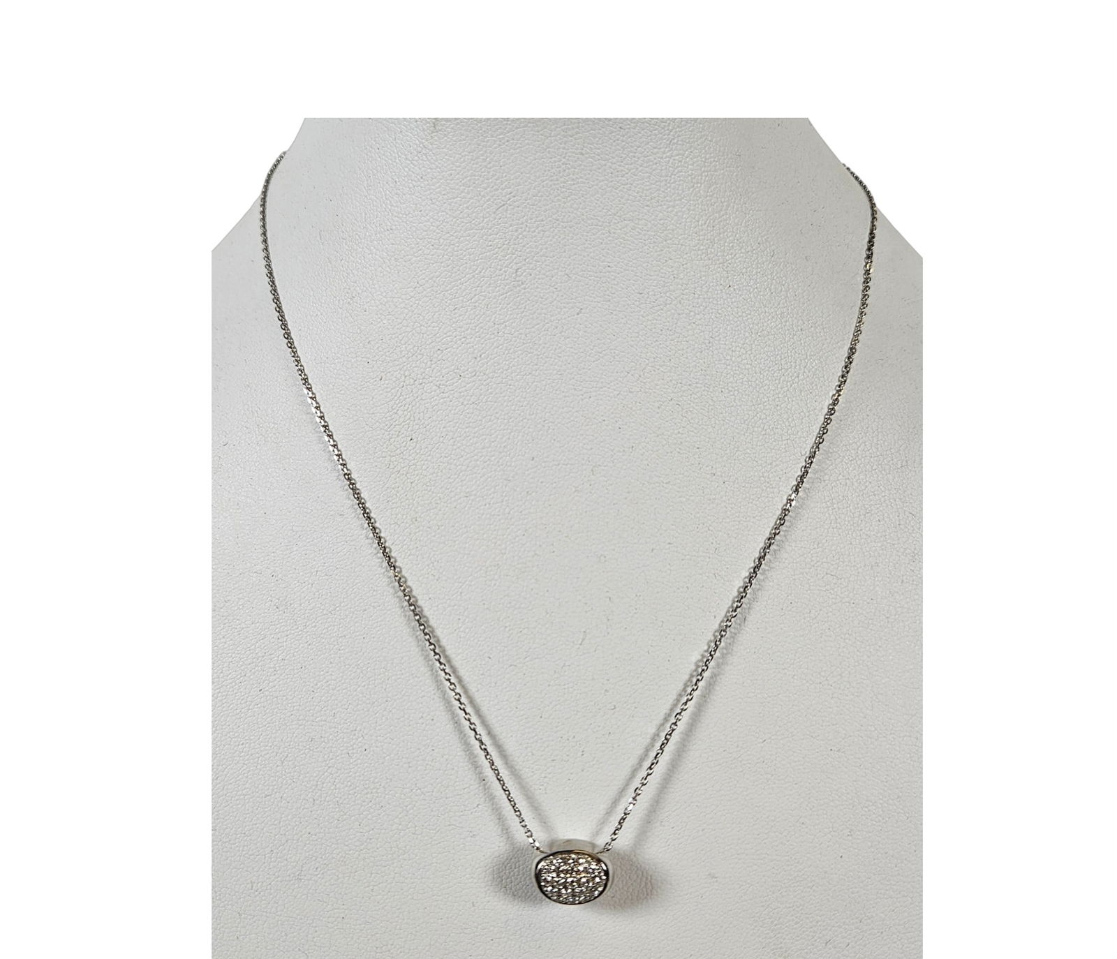 18k White Gold & Diamond Pendant Necklace (1 of 4)