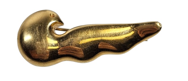 Tiffany & Co. 18k Yellow Gold Paloma Picasso Dove Bird Pin Brooch