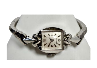 c1940 Ladies 14k White Gold Longines Watch