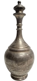 Vintage Sterling Silver Judaica Presentation Decanter