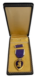 Vintage Purple Heart Military Memorabilia in Presentation Box
