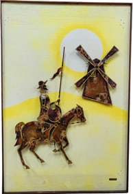 Alex Kovacs Kitschy Modern Don Quixote Metal Wall Art