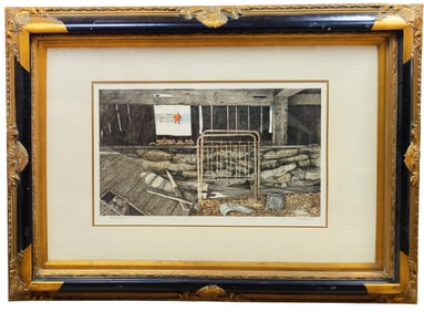 Mel Hunter L/E Color Lithograph Titled Country Games, 72