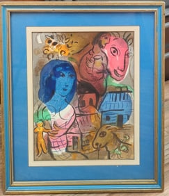 After Marc Chagall Original Lithograph Siecle XX, 1969