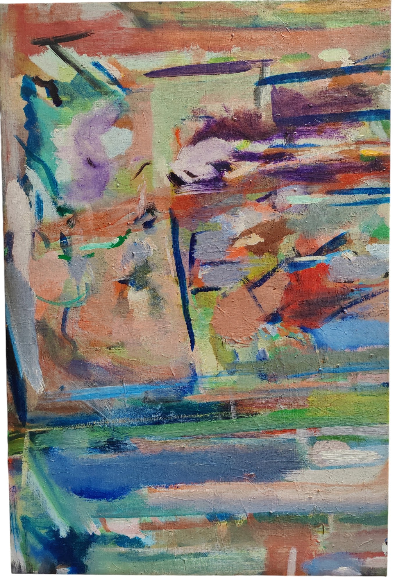 Alan Peters O/C Post Modern Abstract Landscape (1 of 3)