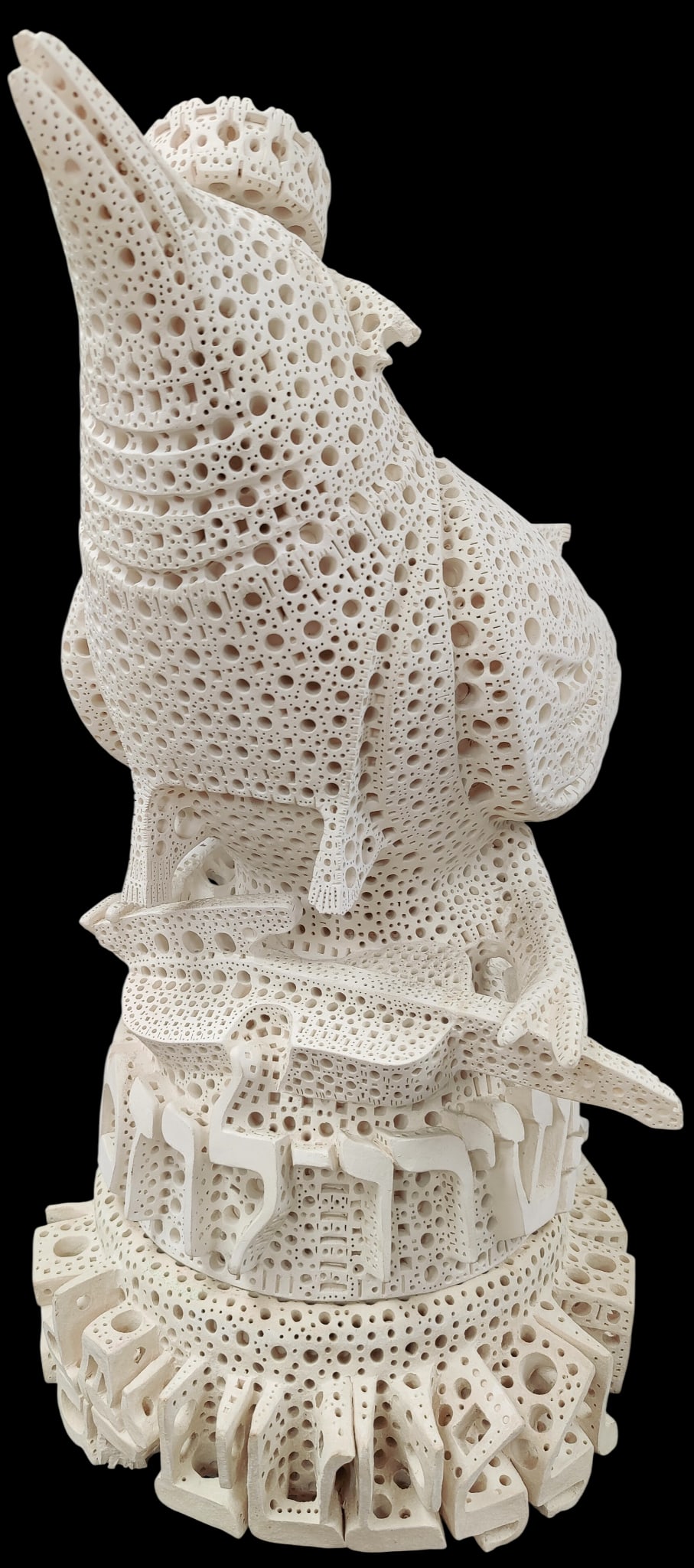 Alexander Ney Bird Violin Player w/ Shtreimel Sculpture (1 of 20)