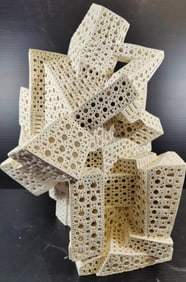 Alexander Ney Terracotta Abstract Cubist Musician Sculpture