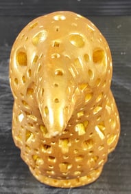 Alexander Ney Terracotta Gold Painted Bird Sculpture