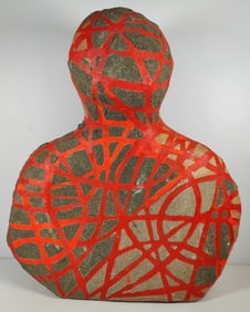 Alexander Ney Large Abstract Papier Mache Torso & Head