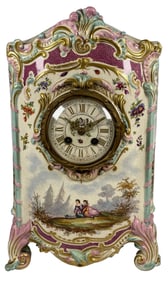 19th Century Meissen Porcelain Painted Clock