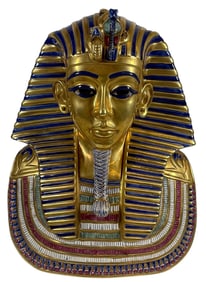 A Partial Gilt Porcelain Bust: King Tut
