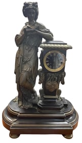 19C After Etienne-Henri Dumaige Bronze Clock Lemerle Charpentier