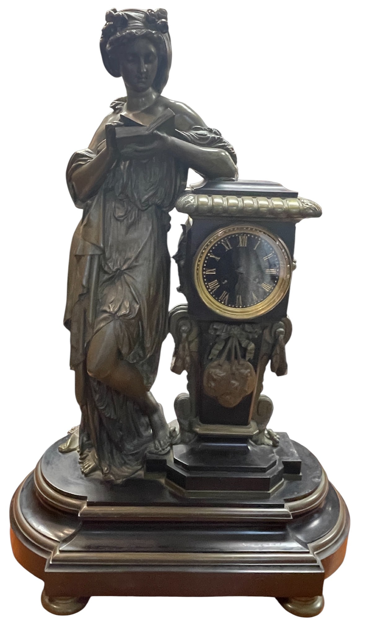 19C After Etienne-Henri Dumaige Bronze Clock Lemerle Charpentier (1 of 14)