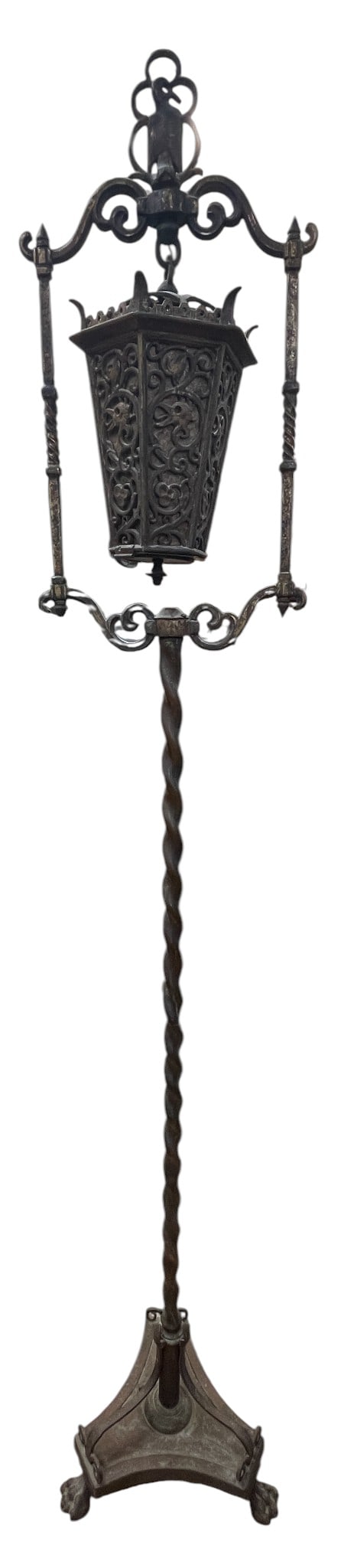 Attb Oscar Bach Bronze Art Deco Hanging Floor Lamp (1 of 7)
