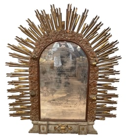 18/19 Century Gothic Revival Giltwood Mirror
