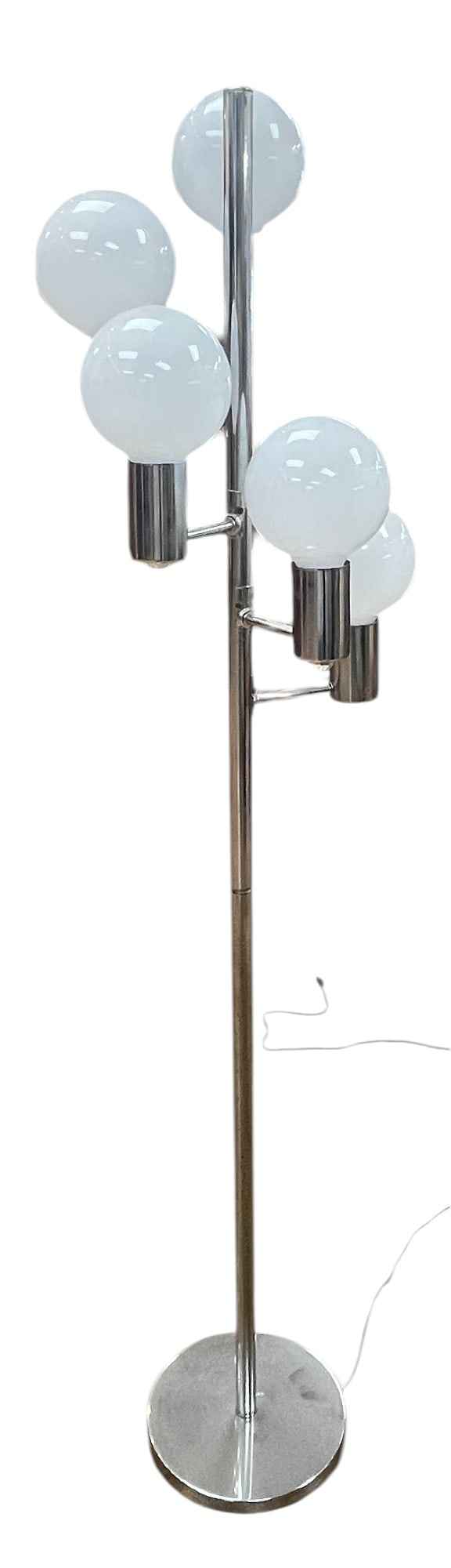 Mid Century Robert Sonneman Cascading 5 Bulb Chrome Floor Lamp (1 of 3)