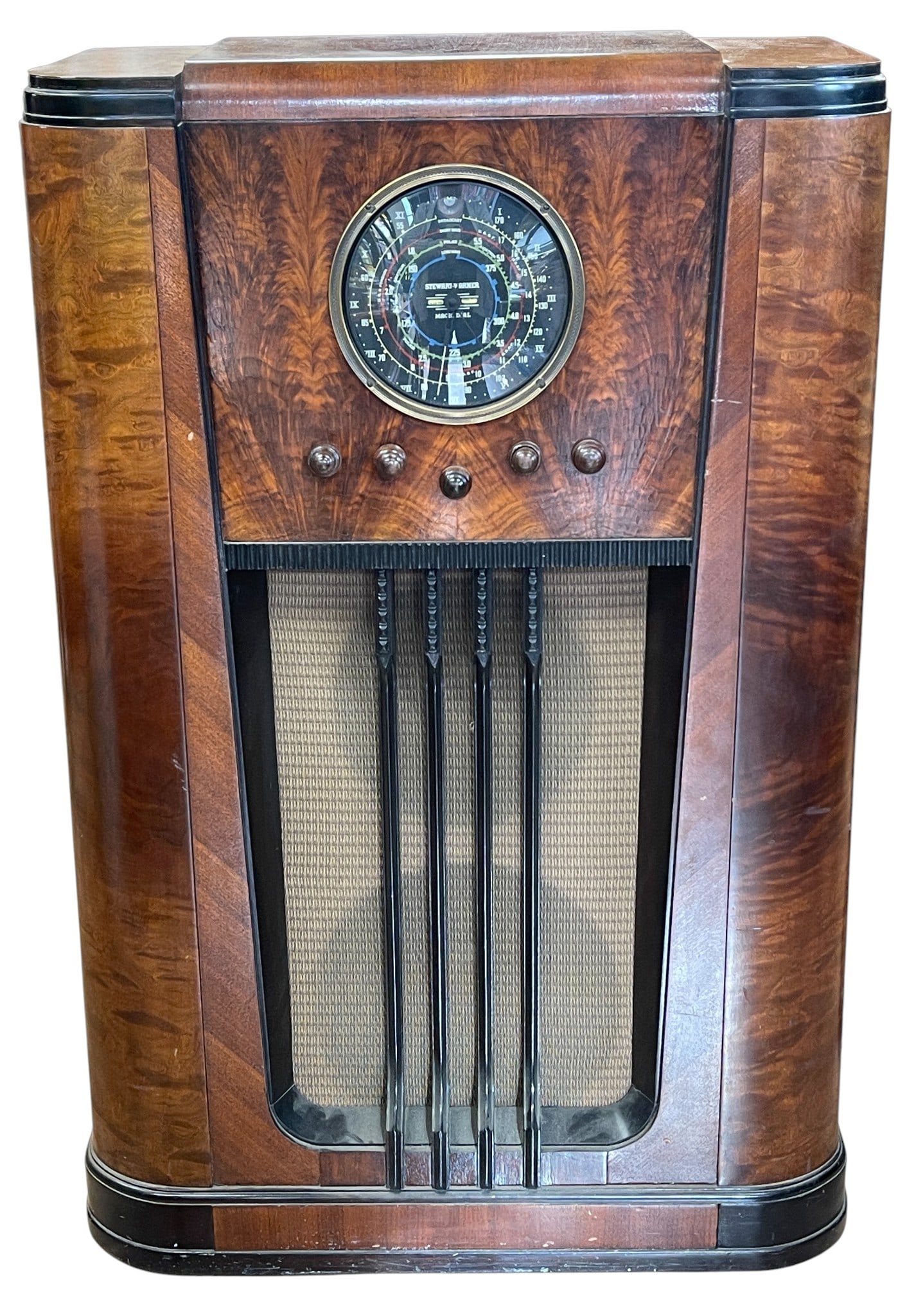 Art Deco Stewart Warner Ferrodyne Console Radio (1 of 9)