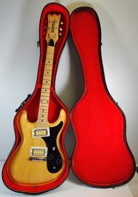 Univox Solid Body Natural Finish Hi Flier Electric Guitar