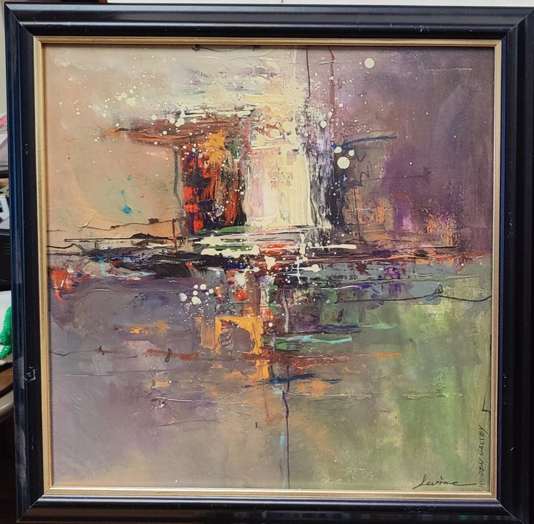 2 Dennis Levine Contemporary Abstract Gouache Hidden Valley (1 of 8)