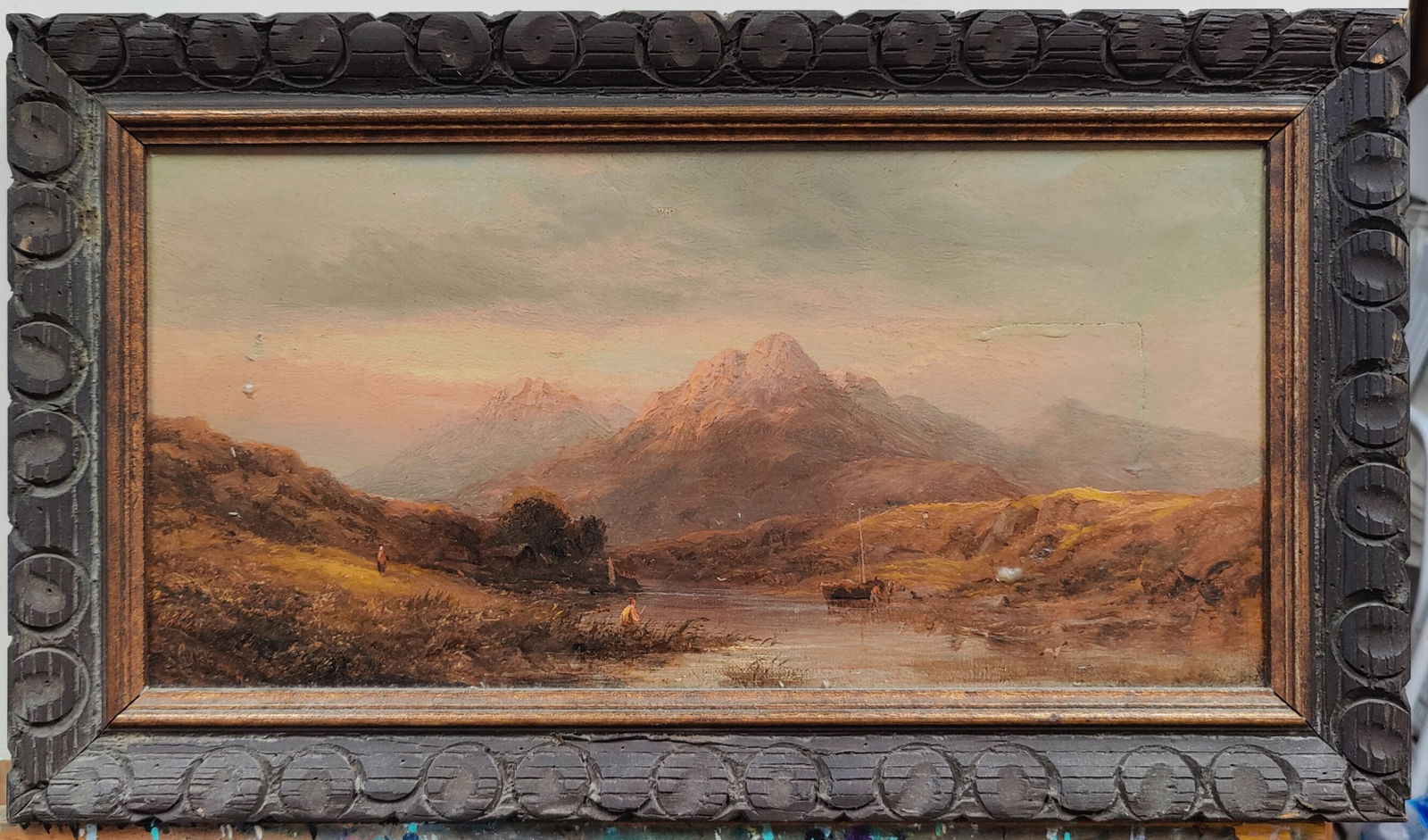 G. Osborne Late 19th c. O/C Mountain River Landscape (1 of 6)