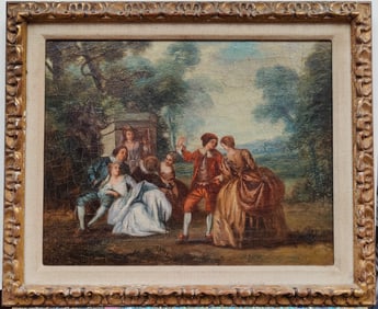 18th / 19th.c O/C Old Master The Garden Party