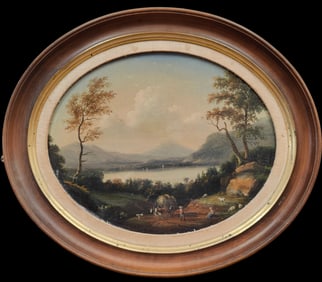 European School Pastoral Mountain O/C c. Mid 19th c.