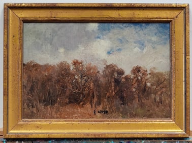 Arthur B. Davies O/C Ethereal Modernist Landscape