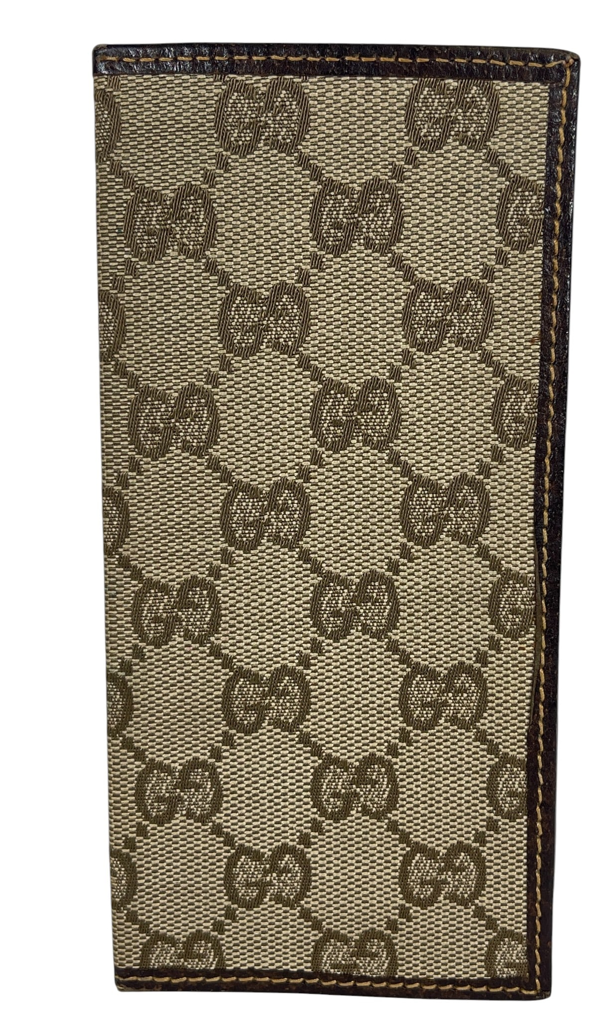 Vintage Gucci Logo Money Bill Holder Wallet: Measures 6.675 inches long x 3.25 inches wide. Overall very good unused condition, please see photos. Provenance from an upper east side Manhattan estate.