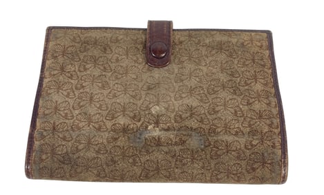 c1970 Bottega Veneta Suede Butterfly Wallet