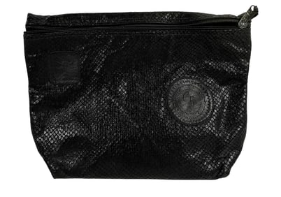 Vintage Carlos Falachi Black Snakeskin Handbag