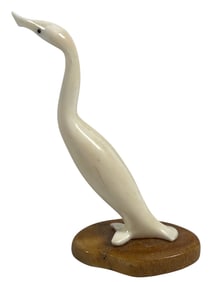 Inuit Archie Slwooko Carving Cormorant Gambell Island AK