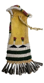 Cheyenne Native American Beaded Hide Paint Bag