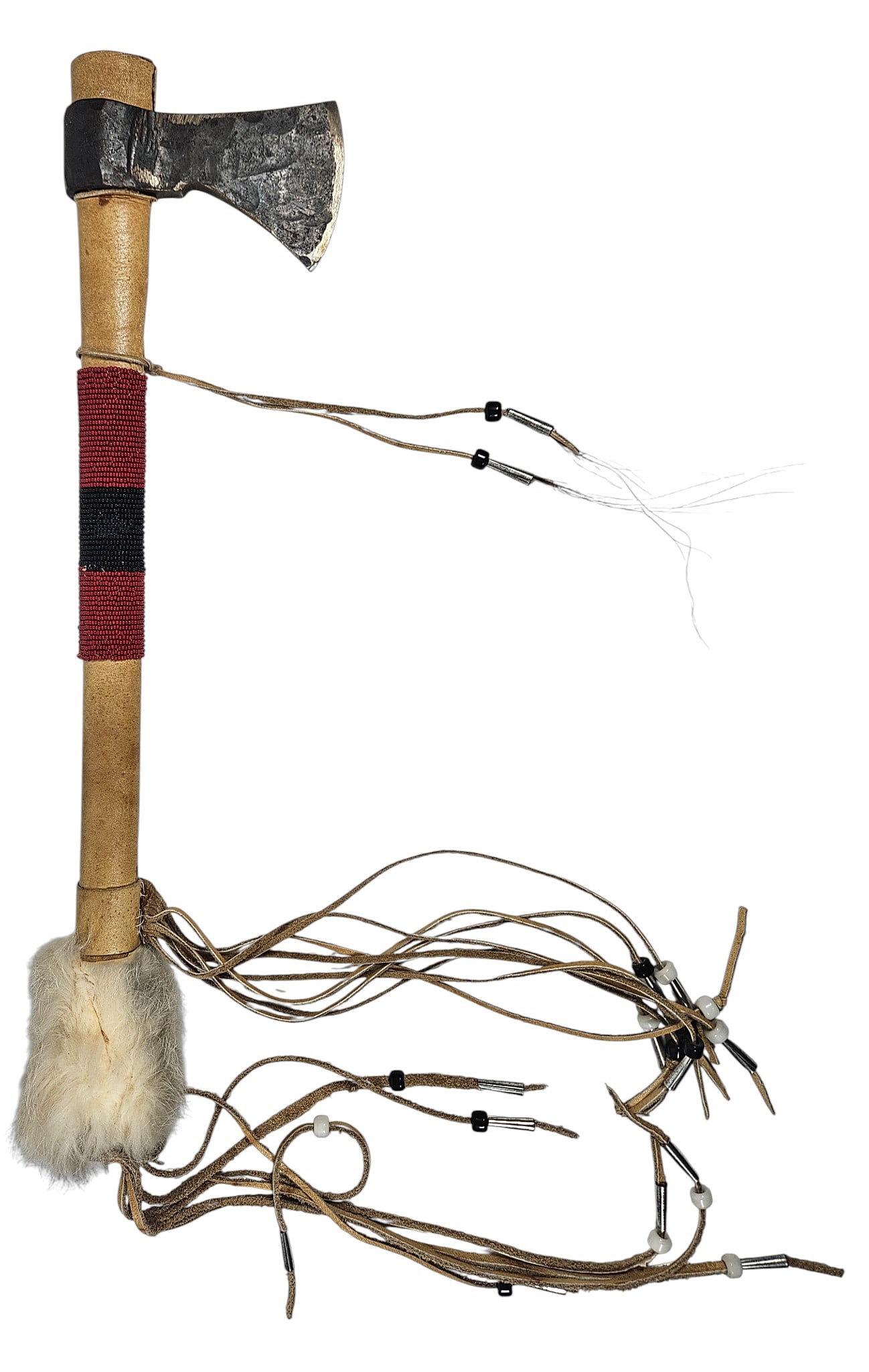 Vintage Native American Beaded & Hide Tomahawk (1 of 4)
