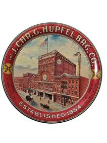 J. Chr. G. Hupfel Brewing Brewery Co Advertising Beer Tip Tray New York