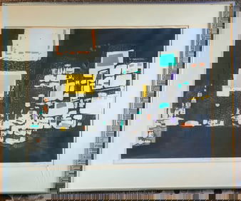 Gus Leiber L/E Lithograph Nervous Square, Times Square