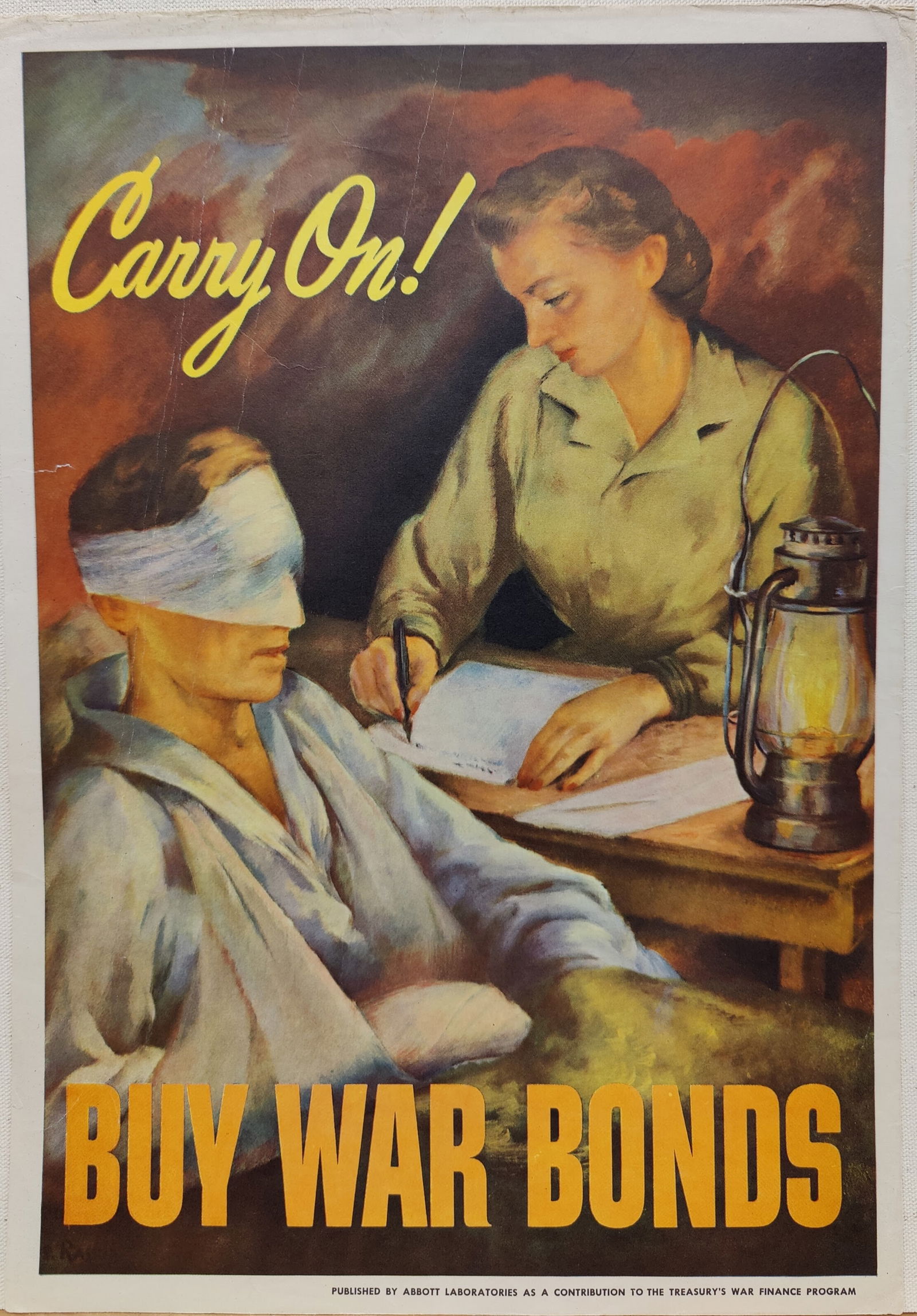 WWII Carry On! Buy War Bonds Poster Joseph Raskin (1 of 6)