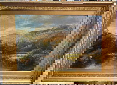 George Wells Bucolic Pastoral Landscape English Countryside