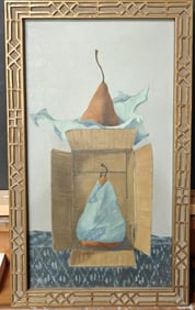 Donald Nelsen O/C Still Life, Box Of Pears